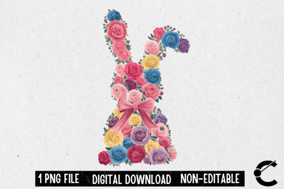 Download Watercolor Floral Easter Bunny - Premium Resources