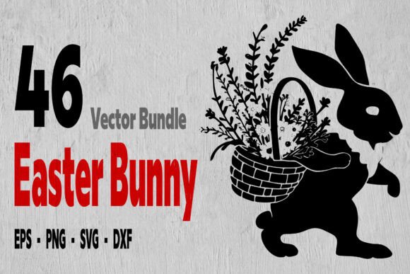 Download Spring Rabbit , Easter Bunny Flowers Svg - Premium Bundle